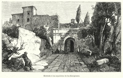Entrée du Tombeau des Scipions, Rome - German School