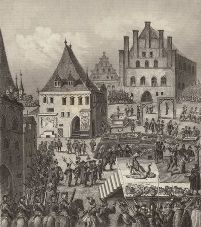 Exécution des chefs rebelles protestants tchèques à Prague - German School