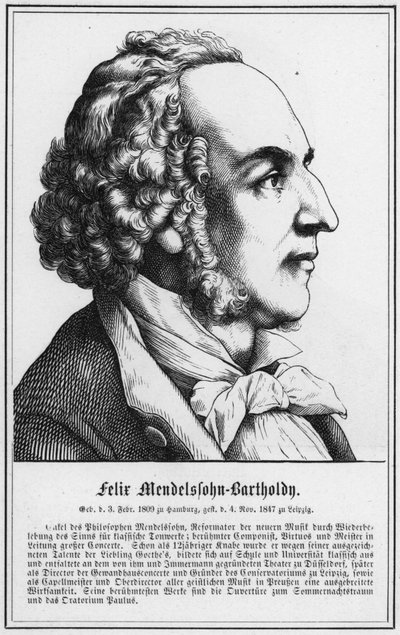 Felix Mendelssohn-Bartholdy (gravure) - German School
