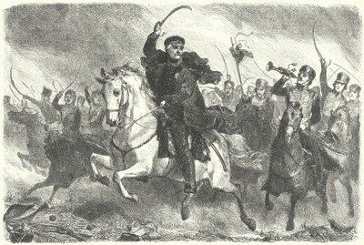 Maréchal Blücher à la bataille de Ligny - German School