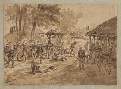 Combat près de la rivière Tivok, Serbie, Guerre serbo-ottomane - German School