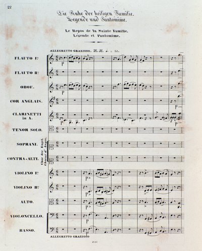 Première page de la partition pour L