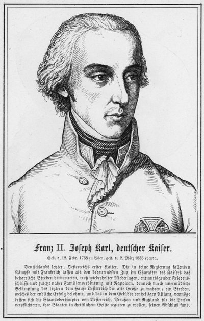 Franz II Joseph Karl, Deutscher Kaiser (gravure) - German School