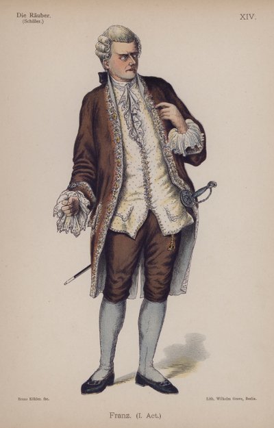 Franz, de Die Rauber par Friedrich Schiller - German School