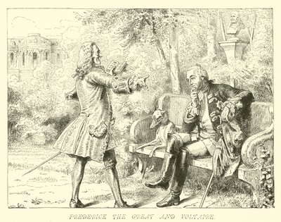 Frédéric le Grand et Voltaire - German School