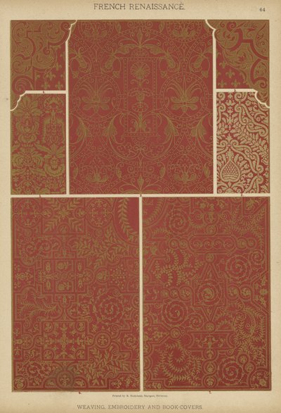 Renaissance française, tissage, broderie et couvertures de livres - German School
