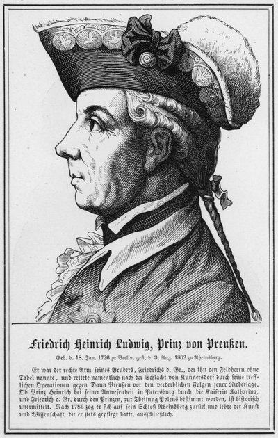 Friedrich Heinrich Ludwig, prince de Prusse (gravure) - German School