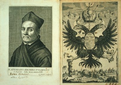 Frontispice de Magnes sive de Arte Magnetica Opus Tripartitum par Athanasius Kircher, 1643 - German School