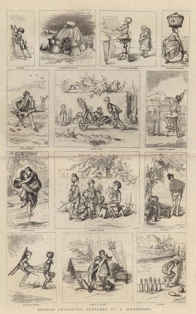 Esquisses de caractères allemands - German School