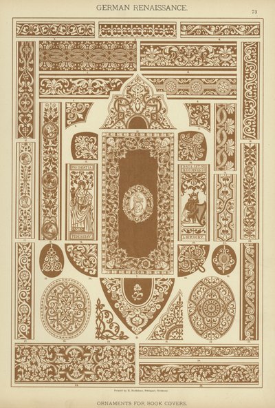 Renaissance allemande, ornements pour couvertures de livres - German School