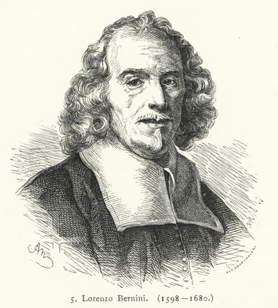 Gian Lorenzo Bernini, sculpteur et architecte baroque italien (gravure) - German School