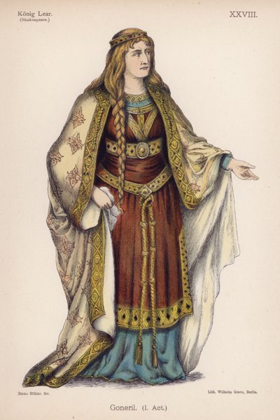 Goneril, de Le Roi Lear de Shakespeare - German School