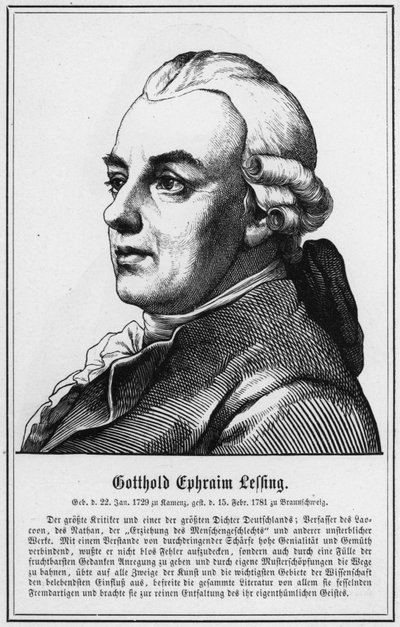 Gotthold Ephraim Lessing (gravure) - German School