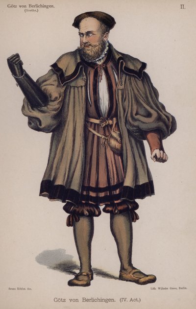 Gotz von Berlichingen, personnage principal de la pièce de Goethe - German School