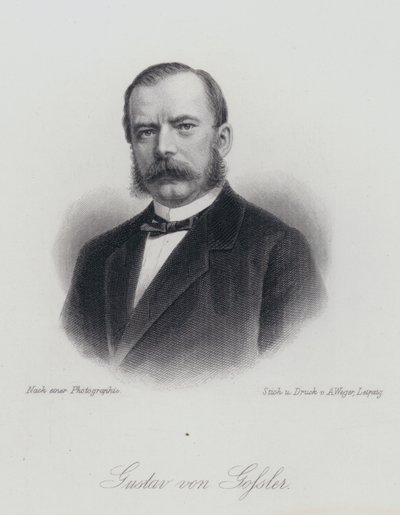 Gustav von Gossler, avocat et administrateur allemand (gravure) - German School