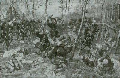 Combat au corps à corps entre les hussards et les Russes à Birkenwalde - German School