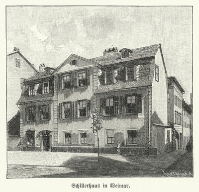 Maison du poète, dramaturge et philosophe Friedrich Schiller, Weimar, Allemagne - German School