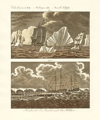 Champs de glace et îles de glace - German School