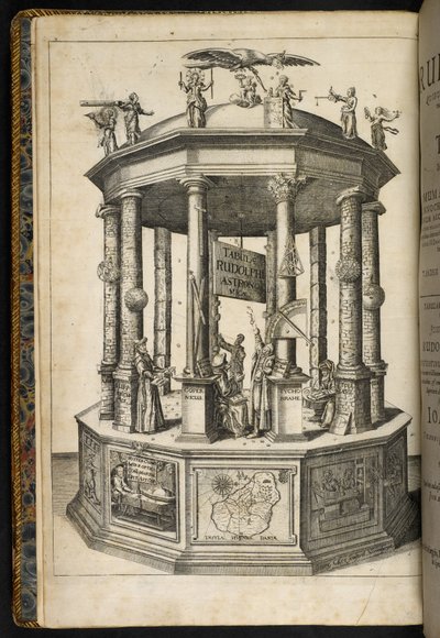 Frontispice illustré montrant un Temple d
