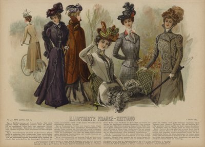 Illustration pour Illustrirte Frauen-Zeitung - German School