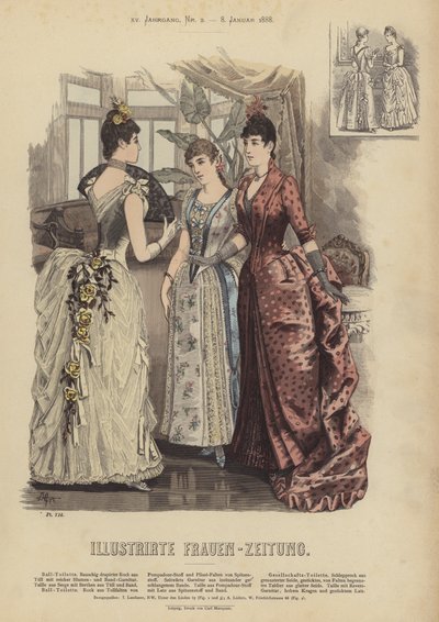 Illustration pour Illustrirte Frauen-Zeitung - German School