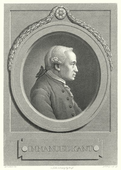 Immanuel Kant, philosophe allemand (gravure) - German School