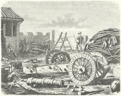 Dans les forts de Taku, Chine - German School