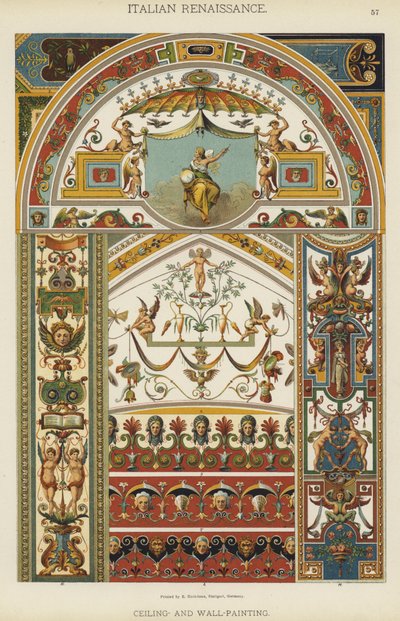 Renaissance italienne, peinture de plafond et murale - German School