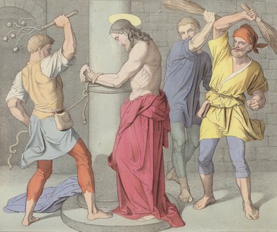 Jésus est flagellé à la colonne - German School