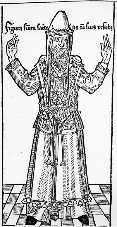 Grand Prêtre juif, du Liber Chronicarum par Hartmann Schedel, publié à Nuremberg, 1493 - German School