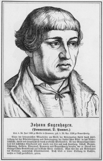 Johann Bugenhagen, Pommeranus, D Pommer - German School