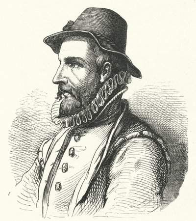 Johann Fischart, écrivain et satiriste allemand (gravure) - German School