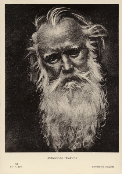 Johannes Brahms, compositeur et pianiste allemand (1833-1897) - German School