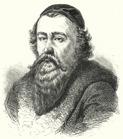 John Amos Comenius, philosophe et théologien morave (gravure) - German School