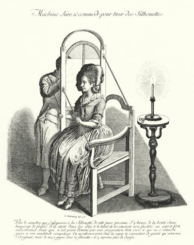 Machine pour prendre des silhouettes (gravure) - German School