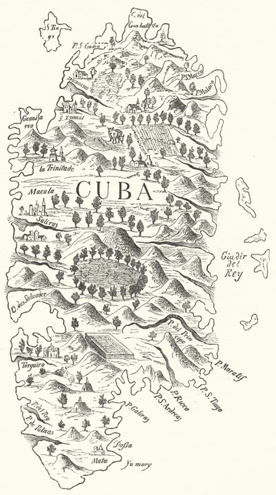 Carte de Cuba, c1500 - German School