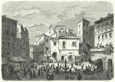 Marché dans le ghetto romain - German School