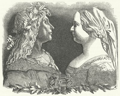 Mathias Corvin, roi de Hongrie, et sa reine, Béatrice de Naples - German School