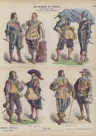Costumes masculins de la première moitié du XVIIe siècle - German School