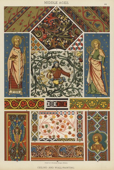 Moyen Âge, Peinture de Plafond et de Mur - German School
