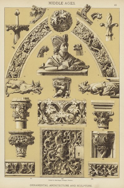 Moyen Âge, Architecture et sculpture ornementales - German School