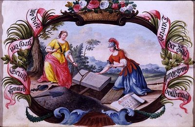 Minerva avec une figure représentant l