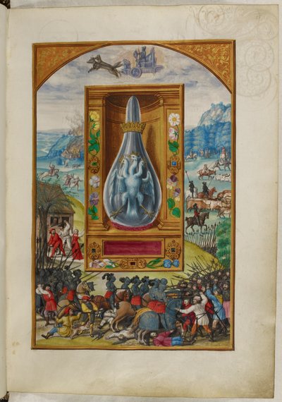 Ms Harley 3469, f.25 Oiseau à trois têtes dans une fiole, le Quatrième Traité, de 
