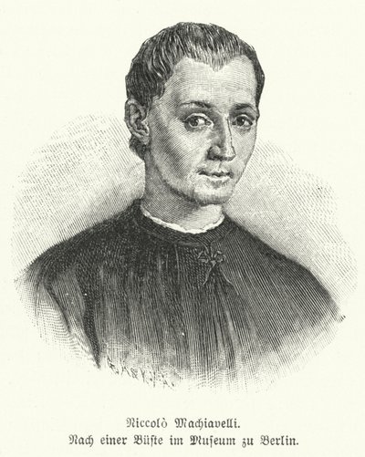 Niccolo Machiavelli, diplomate, homme politique, philosophe et écrivain italien (lithographie) - German School