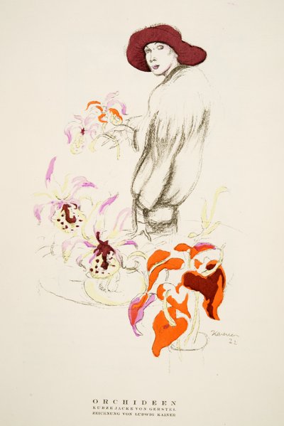 Orchideen, veste courte par Gerstel, de Styl, pub.1922 - German School