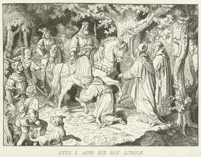Otton Ier et son fils Ludolf - German School