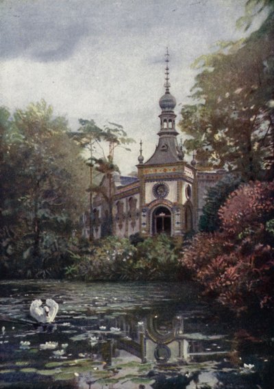 Partie du lac des Quatre-Cantons et la nouvelle maison des singes, Jardin zoologique de Berlin, Allemagne - German School