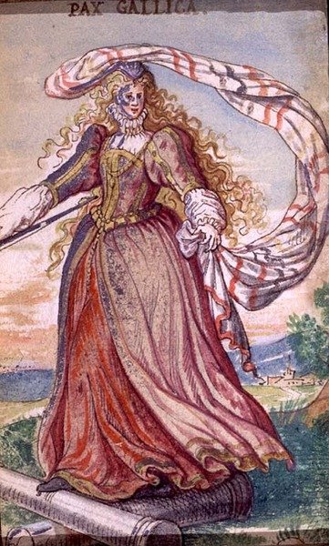 Pax Gallica, une personnification de la paix française, vers 1640 - German School