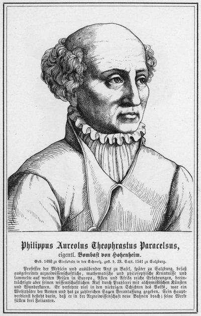 Philippus Aureolus Theophrastus Paracelsus (gravure) - German School