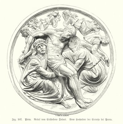 Pietà, relief par Cristoforo Solari du Grand Autel de la Certosa di Pavia, Italie - German School
